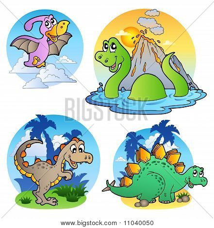 Verschillende Dinosaur beelden