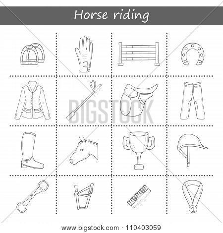 Horse riding objects