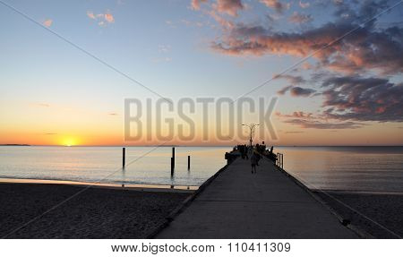 Indian Ocean Sunset with Jetty