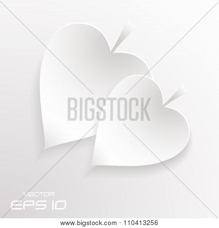 White Paper Petals With Shadow