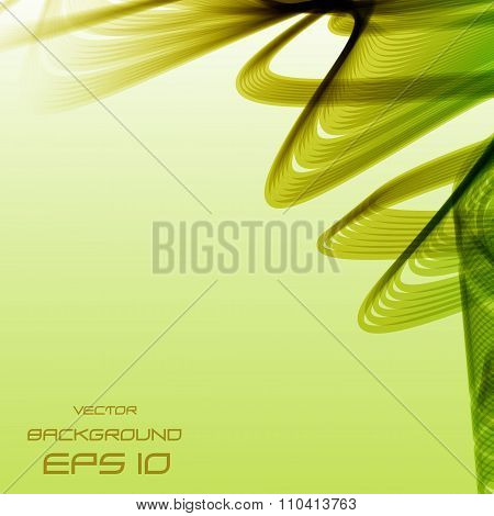 Abstract Yellow-green Background Loops And Lines