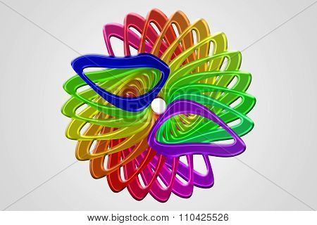 Fractal background with abstract chaos piral shapes