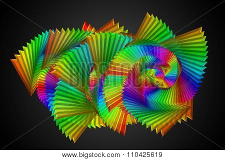 Fractal background with abstract chaos piral shapes