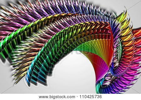 Fractal background with abstract chaos piral shapes