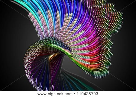 Fractal background with abstract chaos piral shapes