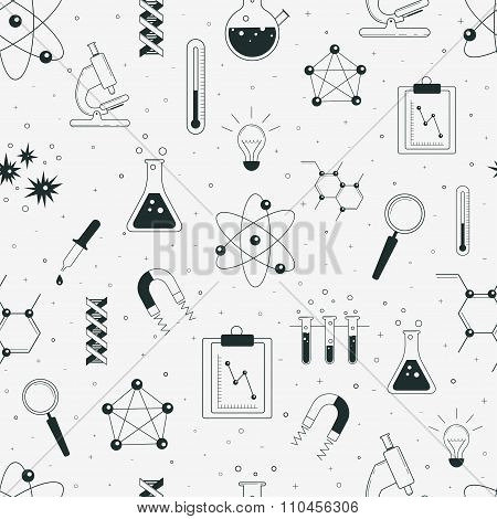 Seamless scientific pattern.