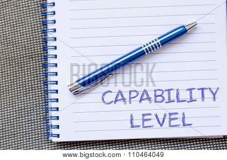 Capability Level Write On Notebook