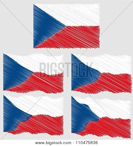 Flat And Waving Flag Of Czech Republic