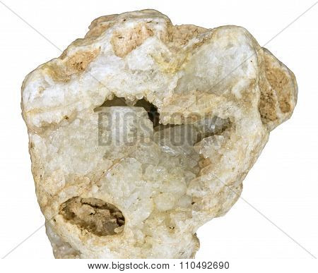 The quartz geode with large crystals