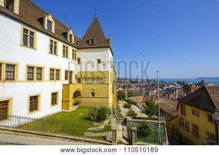 Aerial View To The City Of Neuchatel