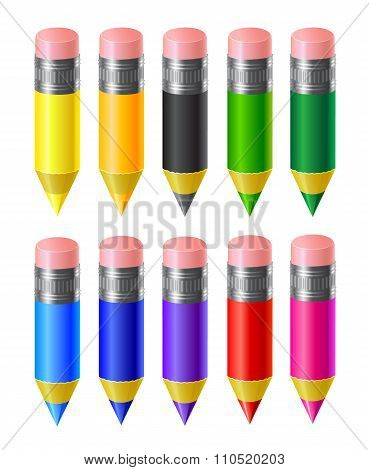 Set colored pencils