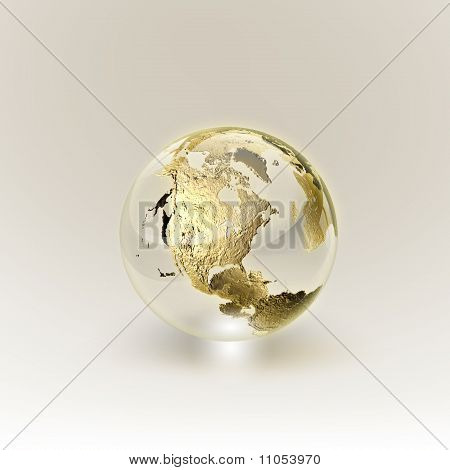 Golden Globe (global And Communication Concept)