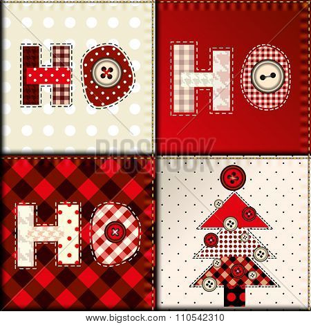 Christmas patchwork pattern