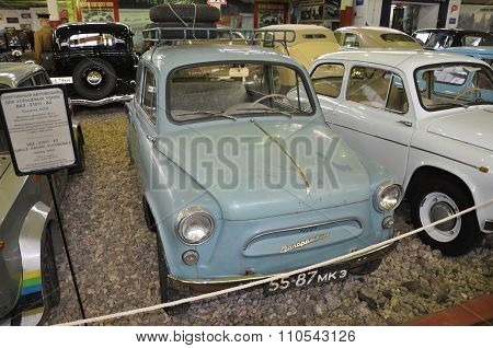 MOSCOW, RUSSIA - NOVEMBER 9, 2013: Soviet Car Zaporozhets Humpback