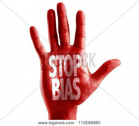 Stop Bias written on hand isolated on white background