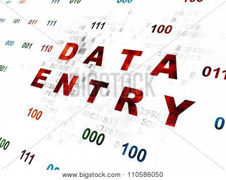 Information concept: Data Entry on Digital background