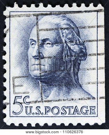 Former president of the usa on a stamp