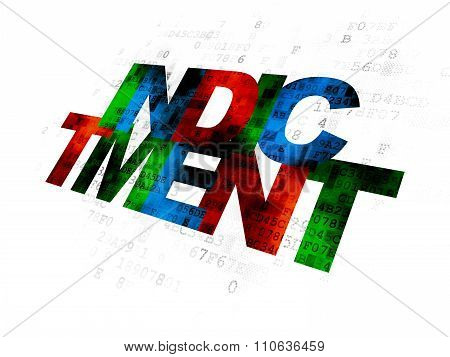 Law concept: Indictment on Digital background