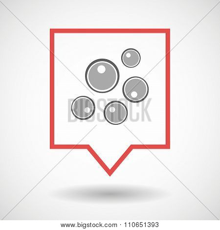 Isolated Tooltip Line Art Icon With Oocytes