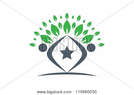 Modern Color Tree Human