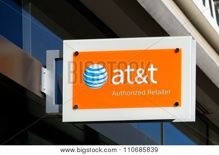 At&t Authorized Retailer Store Exterior And Sign