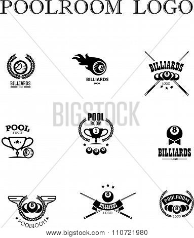 Vector collection of billiard logo.