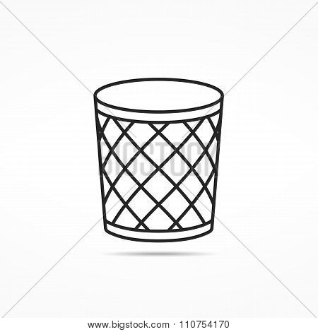 Trash Can Line Icon