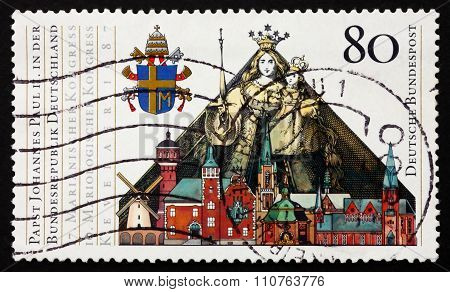 Postage Stamp Germany 1987 State Visit Of Pope John Paul Ii