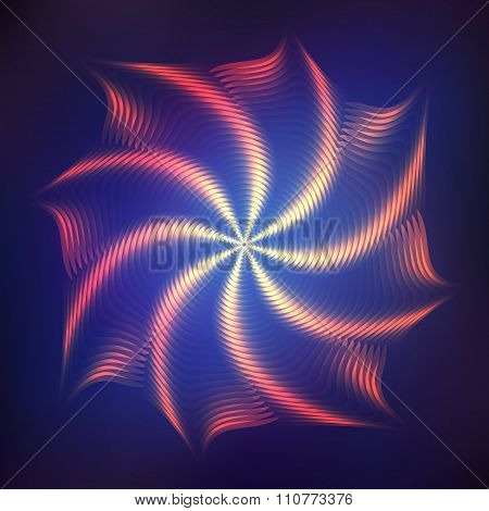 Cosmic Neon Flower