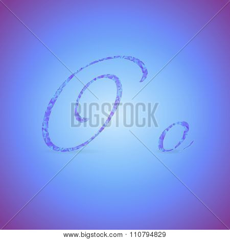 Letters O With Polygonal Pattern
