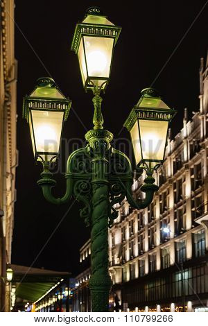 Street Lantern On Moscow Street In Night