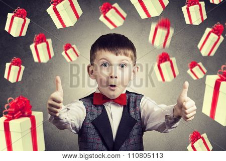 Christmas Santa Falling gifts