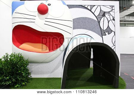 Bangkok - December 03, 2015 : Photo Of Doraemon And Friends Mascot Replica
