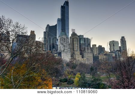 New York Skyscrapers From Central Park