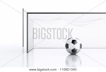 3D Soccer Ball In Net