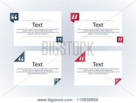 Quote boxes with marks set.