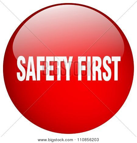 Safety First Red Round Gel Isolated Push Button