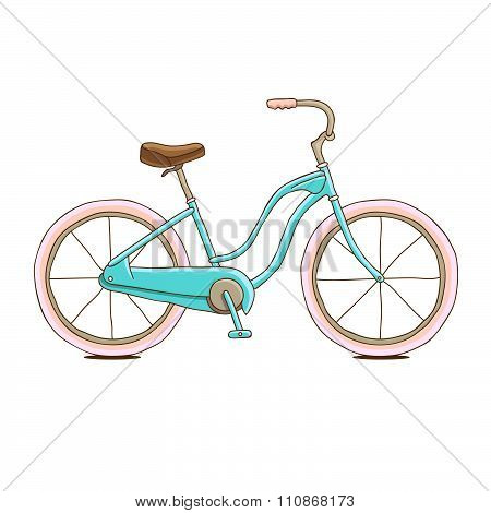 Female bicycle. Vector illustration