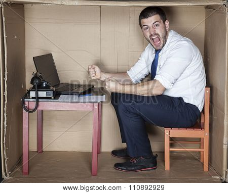 Angry And Desperate Businessman