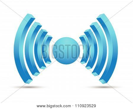 Wifi hotspot icon vector design blue color