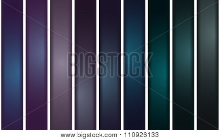 Blue metal color bar set