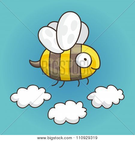 Cute and funny bee