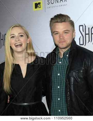 LOS ANGELES - DEC 4:  Greer Grammer, Brett Davern at the he Shannara Chronicles at the iPic Theaters on December 4, 2015 in Los Angeles, CA