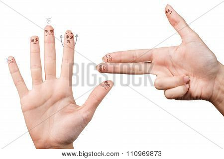 One gun hand taking hostages