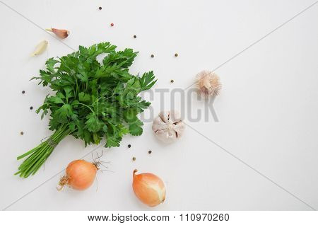Parsley, Onions And Garlic