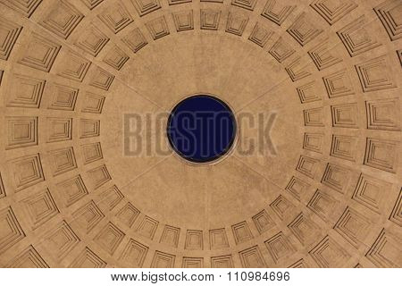 Oculos On The Top Of Pantheon In Rome
