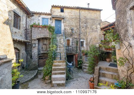 Stairs In Old Village