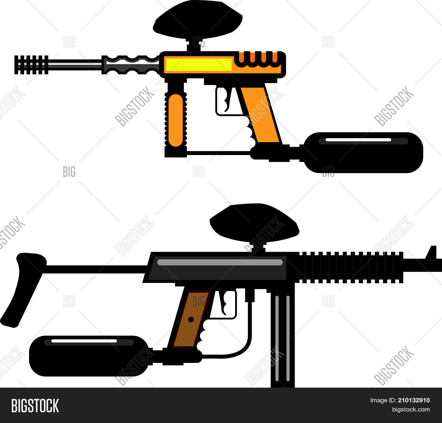 Paintball Gun Vector Vector & Photo (Free Trial) Bigstock