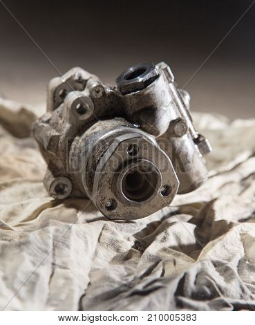 Vehicle hydraulic pump . photo in the studio
