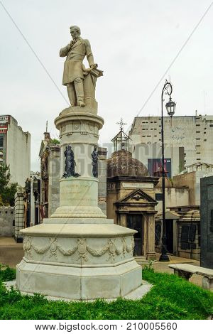 Monument To Valentin Alsina, In La Recoleta Cemetery, Buenos Aires